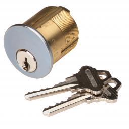 Mortise Key Cylinder, 6 Pin, 1.125 inch